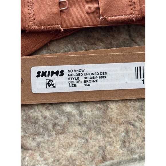 Skims No Show Unlined Demi Bra Bronze Size 36A - Picture 10 of 10